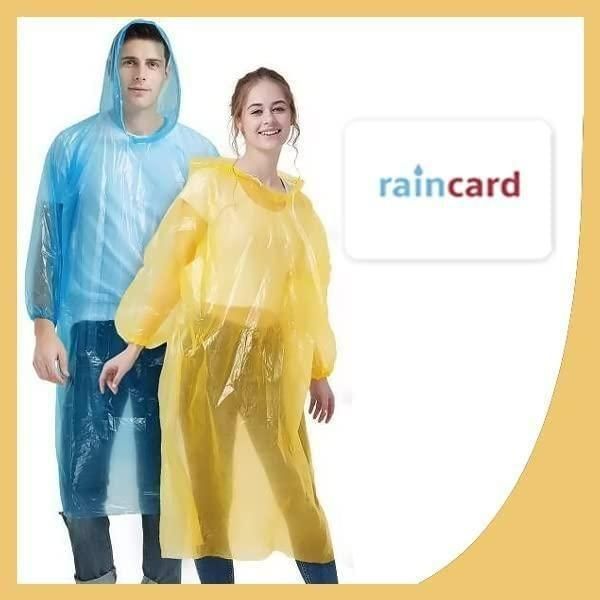 FULLY Reusable Wallet  Rain Coat for Adults (Set of 5) - Multicolor