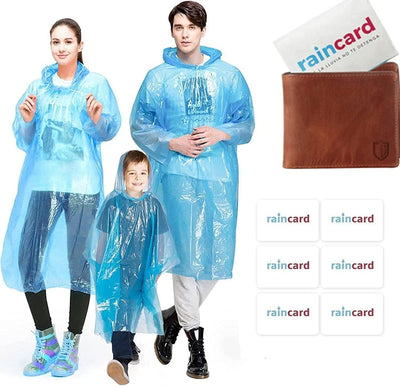 FULLY Reusable Wallet  Rain Coat for Adults (Set of 5) - Multicolor