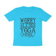 Mindful Mantra - Men's 'Worry Less, Yoga More' Cotton T-Shirt