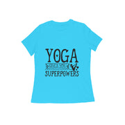 Asana Power - Women's 'Yoga Gives You Superpowers' Cotton T-Shirt