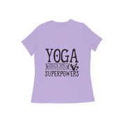 Asana Power - Women's 'Yoga Gives You Superpowers' Cotton T-Shirt