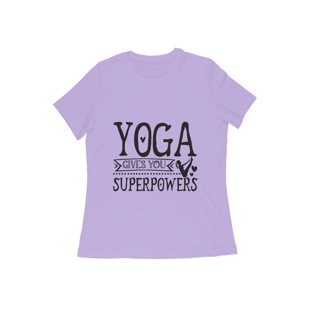 Asana Power - Women's 'Yoga Gives You Superpowers' Cotton T-Shirt