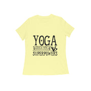 Asana Power - Women's 'Yoga Gives You Superpowers' Cotton T-Shirt