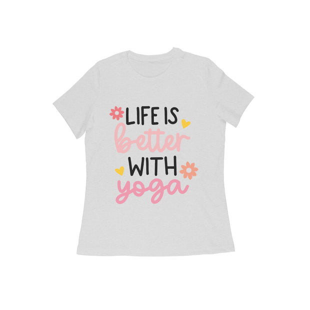 Serenity Flow - Women's Yoga-Inspired Cotton T-Shirt