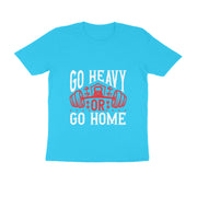 Max Effort Muscle - Unisex 'Go Heavy or Go Home' Cotton Gym T-Shirt