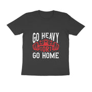 Max Effort Muscle - Unisex 'Go Heavy or Go Home' Cotton Gym T-Shirt