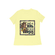 Just a Girl Who Loves Horses' Women's T-shirt.