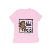 Just a Girl Who Loves Horses' Women's T-shirt.