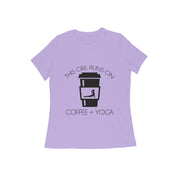 Caffeinated Zen - Women's 'Coffee & Yoga' Casual Cotton T-Shirt