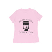 Caffeinated Zen - Women's 'Coffee & Yoga' Casual Cotton T-Shirt