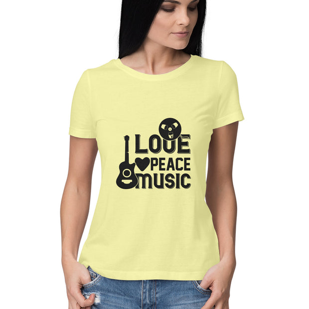 Women Love peace Music Tee