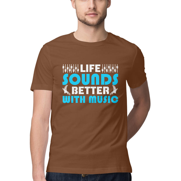 "Life Sounds Better With Music" Men's Tee